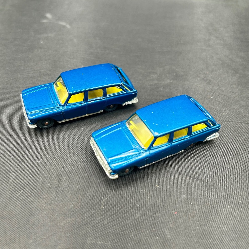Vintage Husky Ford Zephyr 6 Estate Car Diecast Blue Yellow Interior‎ Lot of 2